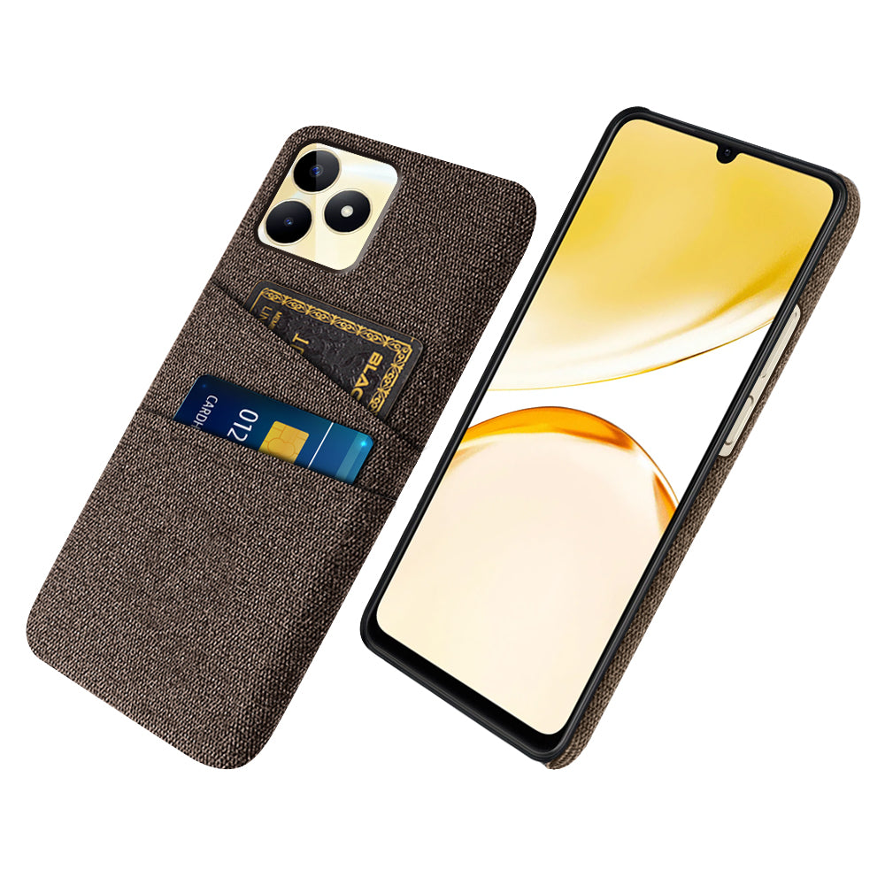For Realme Narzo N53 4G Dual Card Holder Cell Phone Case Cloth Texture Hard PC Cover For Realme Narzo N53 4G Dual Card Holder Cell Phone Case Cloth Texture Hard PC Cover
